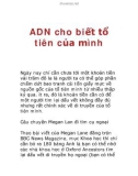 ADN cho biết tổ tiên của mình