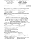 Đề thi học kì 1 môn Địa lí lớp 12 năm 2022-2023 - Trường THPT Lê Hồng Phong, Đắk Lắk
