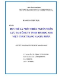 BÁO CÁO THỰC TẬP  DUY TRÌ VÀ PHÁT TRIỂN NGUỒN NHÂN LỰC TẠI CÔNG TY TNHH TIN HỌC ANH VIỆT- THỰC TRẠNG VÀ GIẢI PHÁP 