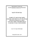 Luận văn Thạc sĩ Sinh học: Nghiên cứu một số đặc điểm sinh học, sinh thái của cây tía tô dại (Hyptis Suaveolens (L.) Poit.) ở thành phố Phan Thiết, tỉnh Bình Thuận và huyện Củ Chi, thành phố Hồ Chí Minh