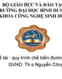 Đề tài : quy trình chế biến đường