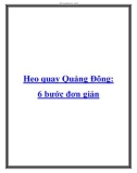 Heo quay Quảng Đông: 6 bước đơn giản