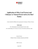 Master's thesis of Science: Application of olive leaf extract and chitosan as natural preservatives for beef patties