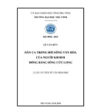 Luận án Tiến sĩ Văn hoá học: Dân ca trong đời sống văn hóa của người Khmer đồng bằng sông Cửu Long