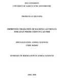 Summary of Disertation in Animal sciences: Improved utilisation of bauhinia acuminata for goat production in Lao PDR