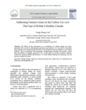 Addressing fairness issues in the carbon tax law: The case of British columbia, Canada