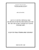 Luận văn Thạc sĩ Khoa học giáo dục: Quản lý chương trình dạy học địa phương ở trường phổ thông dân tộc bán trú trung học cơ sở huyện Nậm Pồ, tỉnh Điện Biên