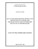 Luận văn Thạc sĩ Khoa học giáo dục: Quản lý hoạt động bồi dưỡng thường xuyên cho giáo viên ở các trường THCS trên địa bàn huyện Nậm Pồ, tỉnh Điện Biện đáp ứng yêu cầu đổi mới giáo dục