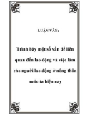 LUẬN VĂN:  Trình bày một số vấn đề liên quan đến lao động và việc làm cho người lao động ở nông thôn nước ta hiện nay