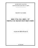 Luận án Tiến sĩ Vật lý: Hiệu ứng âm - điện - từ trong các hệ bán dẫn một chiều