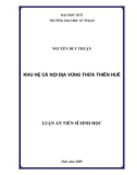 Luận án Tiến sĩ Sinh học: Khu hệ cá nội địa vùng Thừa Thiên Huế