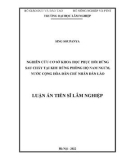 Luận án Tiến sĩ Lâm nghiệp: Nghiên cứu cơ sở khoa học phục hồi rừng sau cháy tại khu rừng phòng hộ Nam Ngưng, nước Cộng hòa Dân chủ Nhân dân Lào