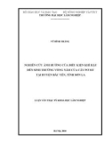 Luận văn Thạc sĩ Khoa học lâm nghiệp: Nghiên cứu ảnh hưởng của điều kiện khí hậu đến sinh trưởng vòng năm của cây Pơ mu tại huyện Bắc Yên, tỉnh Sơn La