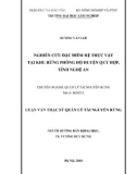 Luận văn Thạc sĩ Quản lý tài nguyên rừng: Nghiên cứu đặc điểm hệ thực vật tại khu rừng phòng hộ huyện Quỳ Hợp, tỉnh Nghệ An