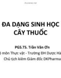 Bài giảng Đa dạng sinh học cây thuốc - PGS.TS. Trần Văn Ơn