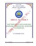 Khóa luận tốt nghiệp: Phát triển dịch vụ thẻ tại Ngân hàng thương mại cổ phần Sài Gòn - Hà Nội (SHB) - chi nhánh Huế