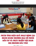 Luận văn Thạc sĩ Kế toán: Phân tích hiệu quả hoạt động tại Ngân hàng thương mại cổ phần Đầu tư và Phát triển Việt Nam - Chi nhánh Hải Vân