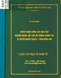 Luận văn Thạc sĩ Kinh tế: Hoàn thiện công tác đào tạo nguồn nhân lực của hệ thống Chính trị huyện Nhơn Trạch - tỉnh Đồng Nai