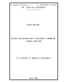 Luận văn Thạc sĩ Khoa học Lâm nghiệp: Quy hoạch lâm nghiệp huyện Tam Nông - tỉnh Phú Thọ giai đoạn 2012-2020