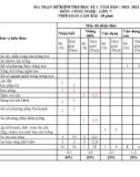 Đề thi học kì 1 môn Công nghệ lớp 7 năm 2022-2023 có đáp án - Trường TH&THCS Võ Thị Sáu, Phước Sơn