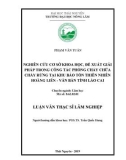 Luận văn Thạc sĩ Lâm nghiệp: Nghiên cứu cơ sở khoa học, đề xuất giải pháp trong công tác phòng cháy chữa cháy rừng tại Khu bảo tồn thiên nhiên Hoàng Liên - Văn Bàn tỉnh Lào Cai