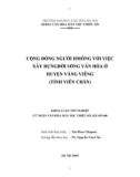 Tóm tắt Khóa luận tốt nghiệp khoa Văn hóa dân tộc thiểu số: Cộng đồng người Hmông với việc xây dựng đời sống văn hóa ở huyện Văng Viêng - tỉnh Viêng Chăn