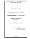 Luận án Tiến sĩ Lâm nghiệp: Nghiên cứu cơ sở khoa học bảo tồn nguồn gen các loài thuộc chi Lan kim tuyến (Anoectochilus Blume) tại Thanh Hoá