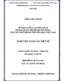 Tóm tắt luận án Tiến sĩ Tài chính ngân hàng: Sử dụng công cụ phái sinh trong quản trị rủi ro tín dụng tại các ngân hàng thương mại Việt Nam