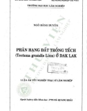 Luận văn Thạc sĩ Khoa học lâm nghiệp: Phân hạng đất trồng Tếch (Tectone grandis Linn) ở Dak Lak