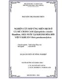 Luận án Tiến sĩ Nông nghiệp: Nghiên cứu đáp ứng miễn dịch ở cá mú chấm cam (Epinephelus coioides Hamilton, 1822) đối với vi khuẩn Vibrio parahaemolyticus