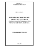 Luận án Tiến sĩ Sinh học: Nghiên cứu đặc điểm sinh học và phân bố của cá Đối lá - Moolgarda cunennsis (Valencinensis, 1836) vùng ven biển Thừa Thiên Huế