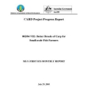 Báo cáo nghiên cứu khoa học  Better Breeds of Carp for Small-scale Fish Farmers - MS 5 