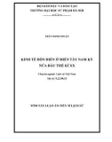 Tóm tắt Luận văn tiến sĩ Lịch sử: Kinh tế đồn điền ở miền Tây Nam Kỳ từ năm 1900 đến năm 1945