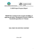 Báo cáo khoa học nông nghiệp  Technical and economic feasibility of applying the Better Management Practices (BMP) to household aquaculture in Vietnam  MS4