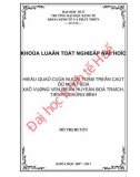 Khóa luận tốt nghiệp Kinh tế và phát triển: Hiệu quả của nuôi tôm trên cát ở một số xã vùng ven biển huyện Bố Trạch, tỉnh Quảng Bình