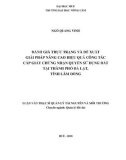 Luận văn Thạc sĩ Quản lý tài nguyên và môi trường: Đánh giá thực trạng và đề xuất giải pháp nâng cao hiệu quả công tác cấp giấy chứng nhận quyền sử dụng đất tại thành phố Đà Lạt, tỉnh Lâm Đồng