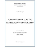 Luận án Tiến sĩ Quản trị kinh doanh: Nghiên cứu chuỗi cung ứng hạt điều tại vùng Đông Nam Bộ