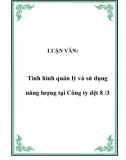 LUẬN VĂN:  Tình hình quản lý và sử dụng năng lượng tại Công ty dệt 8 /3