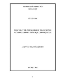 Luận văn Thạc sĩ Luật học: Pháp luật về phòng chống tham nhũng của Singapore và bài học cho Việt Nam