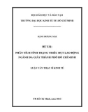 Luận văn Thạc sĩ Kinh tế: Phân tích tình trạng thiếu hụt lao động ngành Da giày Thành phố Hồ Chí Minh