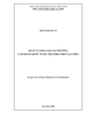 Luận văn Thạc sĩ Quản lý giáo dục: Quản lý đào tạo tại trường Cao đẳng quốc tế Hà Nội theo tiếp cận CIPO