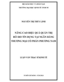 Luận văn Thạc sĩ Kinh tế: Nâng cao hiệu quả quản trị rủi ro tín dụng tại Ngân hàng thương mại cổ phần Phương Nam