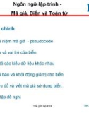 Ngôn ngữ lập trình 2 - Mã giả, biến & toán tử