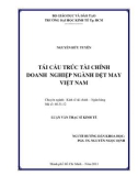 Luận văn Thạc sĩ Kinh tế: Tái cấu trúc tài chính doanh nghiệp ngành dệt may Việt Nam