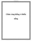 Chân vòng kiềng vì thiếu nắng