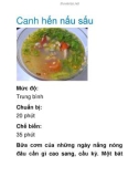 Canh hến nấu sấu