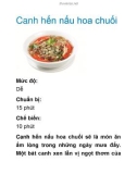 Canh hến nấu hoa chuối