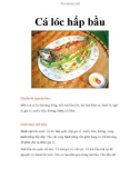 Cá lóc hấp bầu