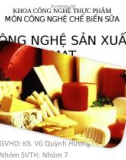 Đề tài: CÔNG NGHỆ SẢN XUẤT PHO MÁT