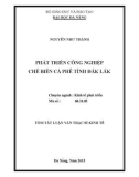 Tóm tắt Luận văn Thạc sĩ Kinh tế: Phát triển công nghiệp chế biến cà phê tỉnh Đắk Lắk